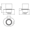Стакан для ванной GAPPO G309 G30906-3 сатин золотой